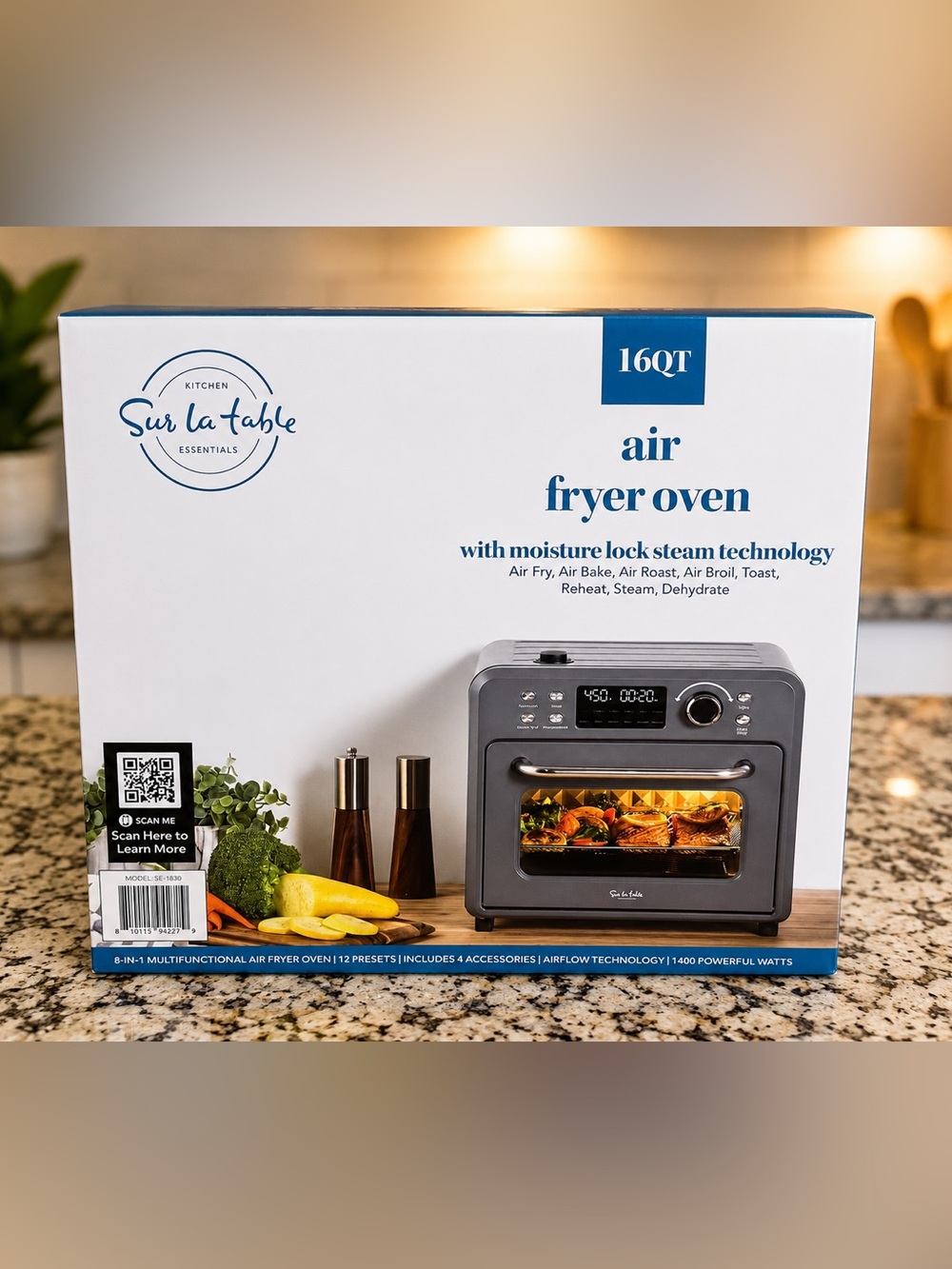 Sur La Table Air Fryer Oven - Charcoal Gray